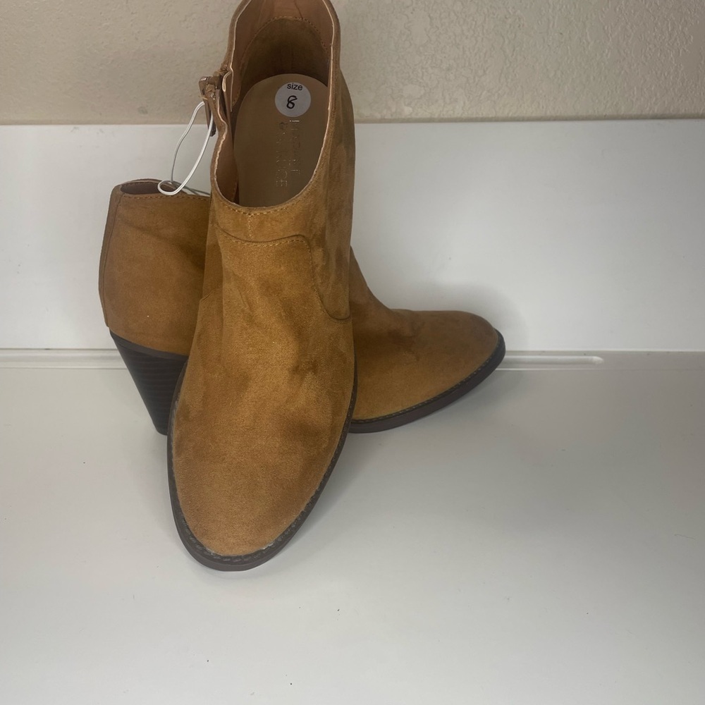 Market & Spruce Brown Ankle Booties - Picture 2 of 5
